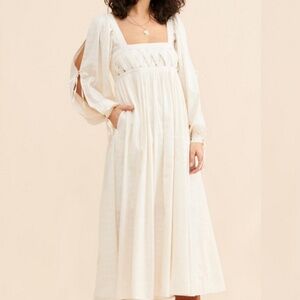 Free People Cream Maxi Dress